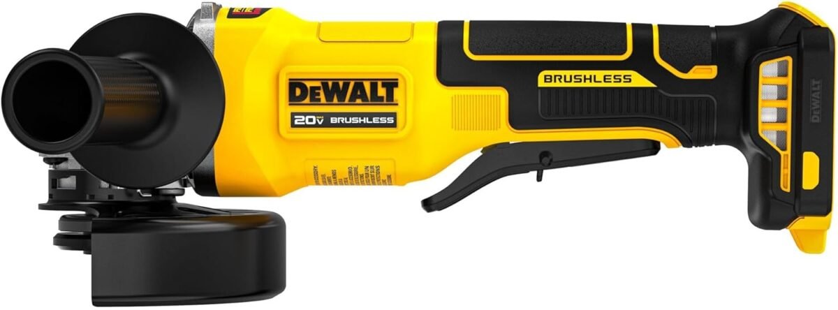 DEWALT 20V MAX* Brushless Cordless 4 1/2 in. Paddle-Switch Grinder (Tool Only)