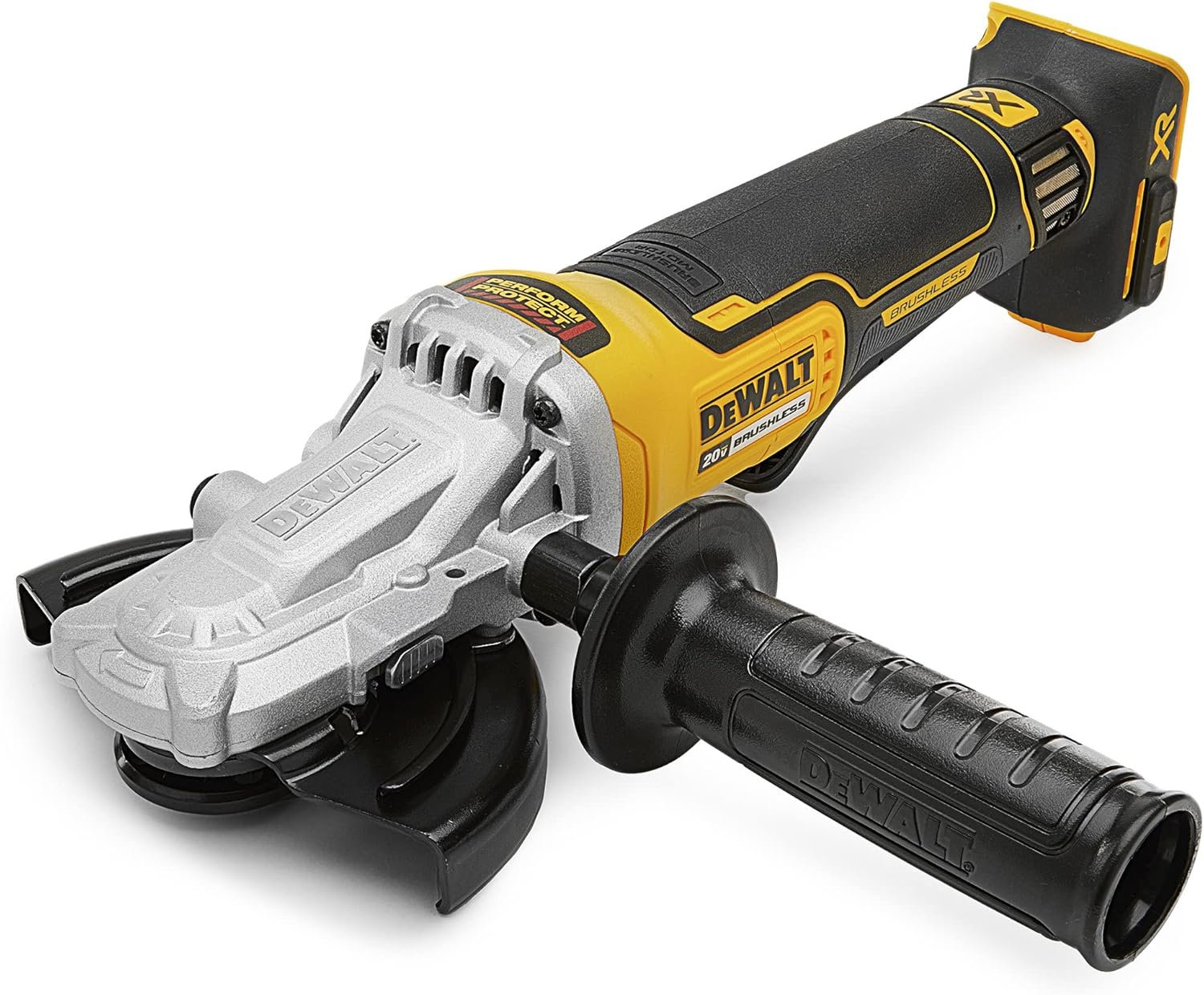 DEWALT 20V MAX* XR® 5 in. Flathead Paddle-Switch Small Angle Grinder With KICKBACK BRAKE™ (Tool Only)